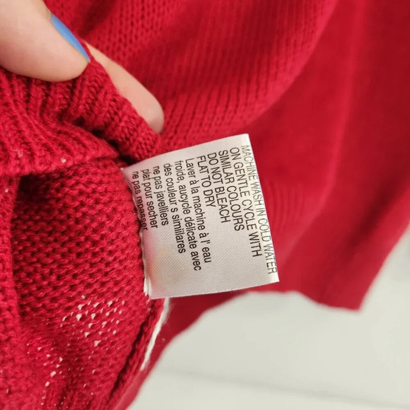 Vintage Ugly  Christmas Tree Sweater Red Unisex - Picture 9 of 11